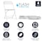 Flash Furniture 4PK Commercial Grade White Plastic Folding Chairs 4-LE-L-3-W-WH-GG - alternate 10